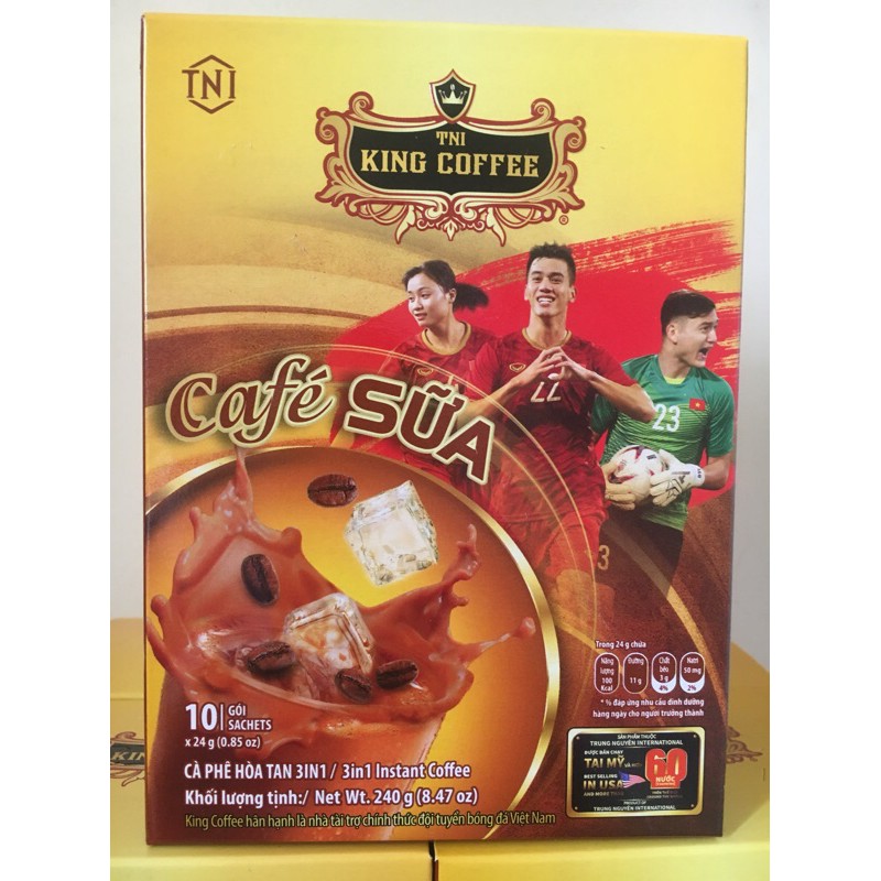 [ Giá tốt ] Cà phê Sữa Hoà Tan - King Coffee ( Hộp 10 gói )