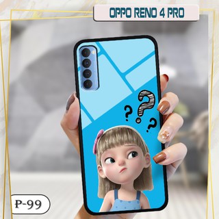 Ốp kính in hình cute Oppo Reno 4 Pro