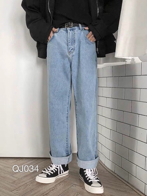 [Mã SKAMSALEP6 giảm 10% TỐI ĐA 100K đơn150K] QJ034 - Quần jean baggy nam basic | BigBuy360 - bigbuy360.vn