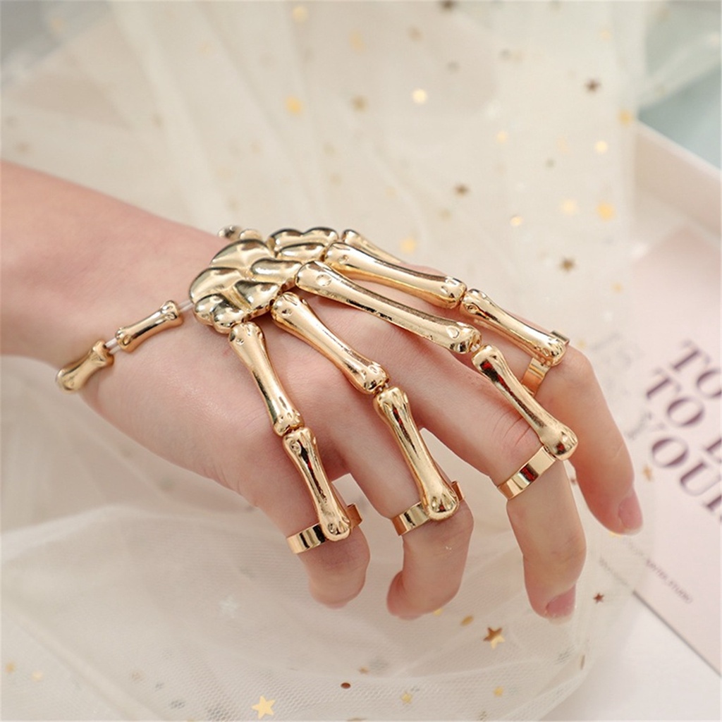 UPSTOP Punk Style Skeleton Shaped Elastic Adjustable Bracelet For Halloween Party Women Man Jewelry Gift/Multi Color   | BigBuy360 - bigbuy360.vn