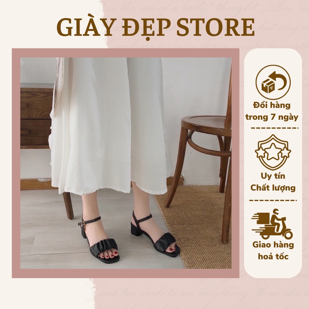 Sandanl cao gót/ Giày cao gót nữ quai bèo 3 cm quai hậu mã 1731