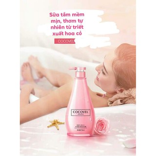 (ODER) Combo 2 chai sữa tắm COCOVEL 750ml*2. (TẶNG BÔNG TẮM)