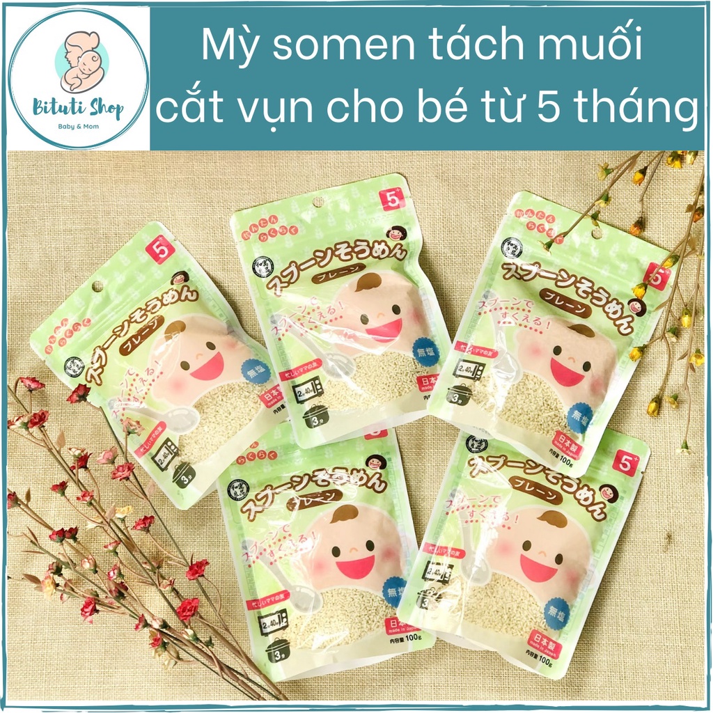 MÌ SOMEN RYOHIN TÁCH MUỐI cắt vụn cho bé ăn dặm từ 5tháng