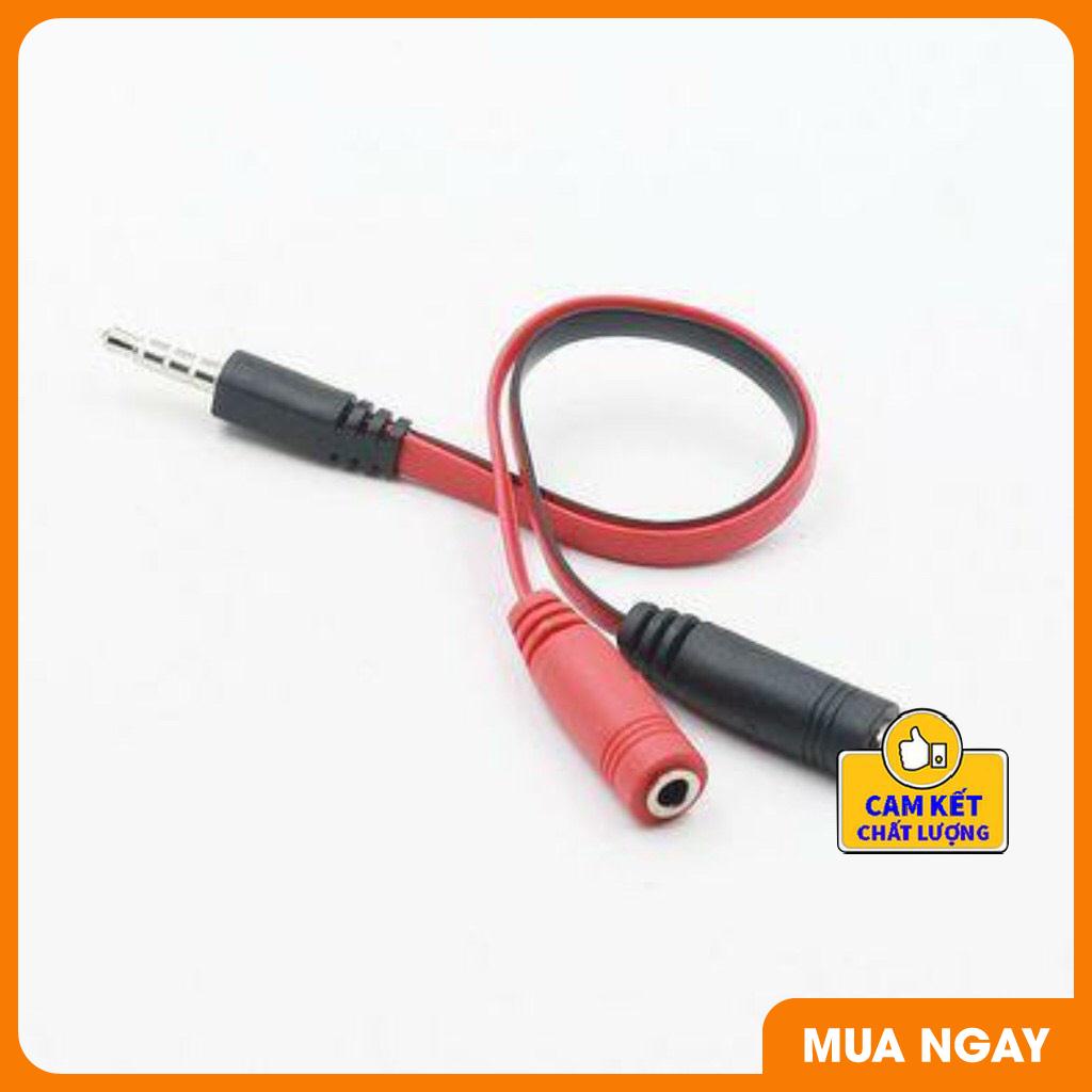 Cáp chia Audio 3.5mm ra Mic và Loa cho điện thoại