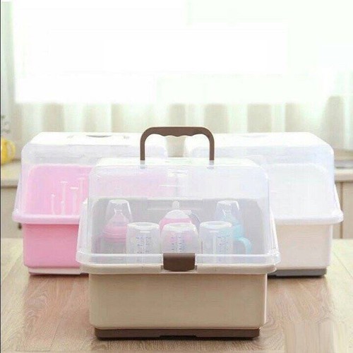 Khay úp bình sữa có nắp đậy tiệt trùng an toàn