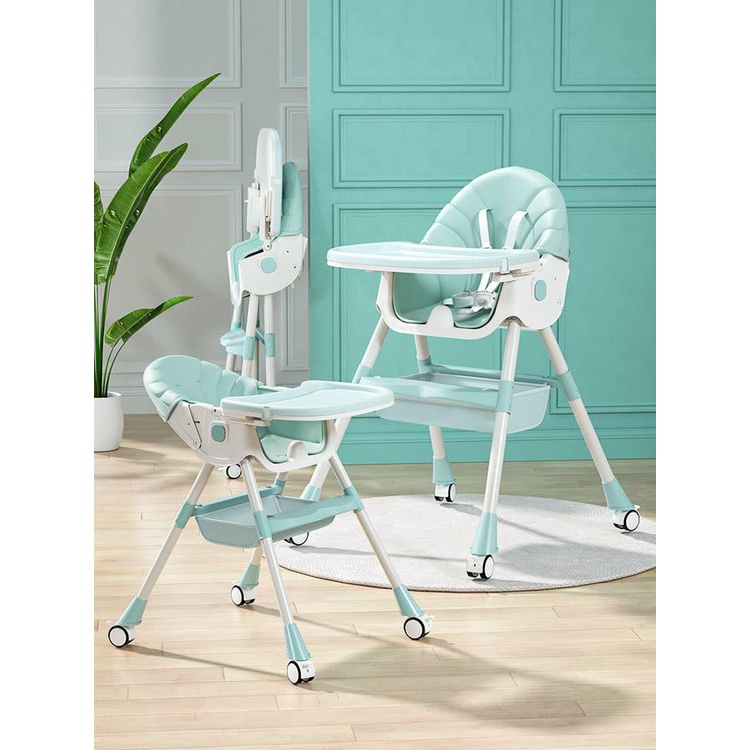 Ghế Ăn Dặm Umoo Ngả Lưng, Có Bánh Xe, Gấp Gọn Cao Cấp Cho Bé, Ghế Ăn Dặm Umoo UM-05145 Chính Hãng