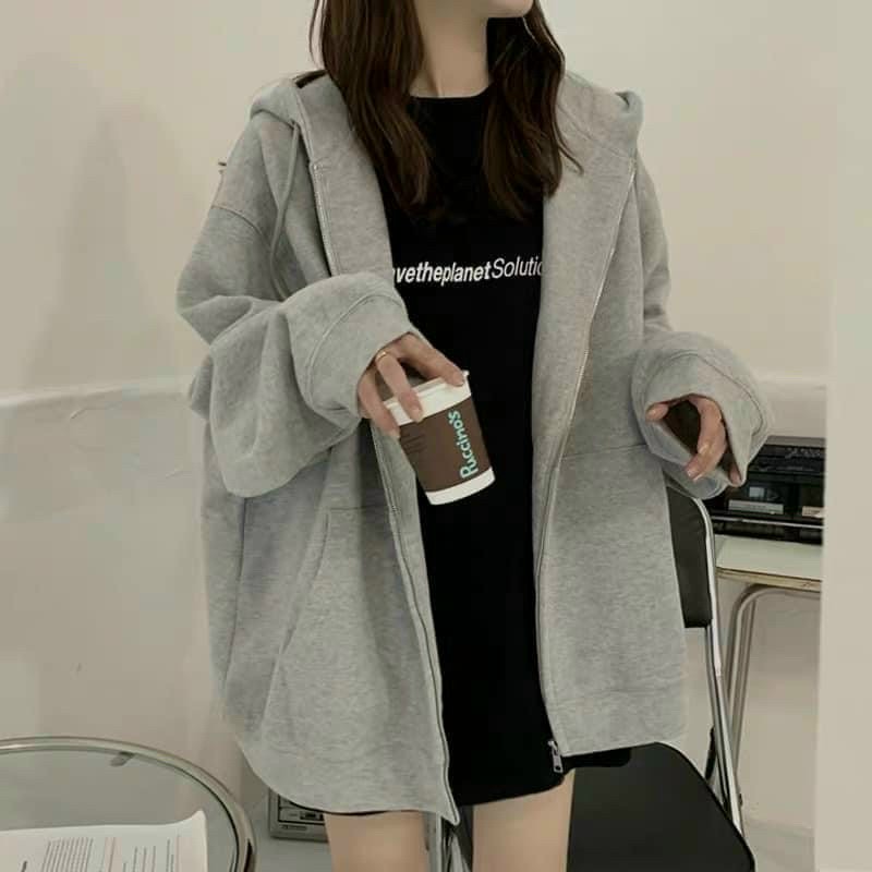 Áo Hoodie nam nữ form rộng thời trang - Áo khoác nỉ trơn nam nữ dài tay AK07 | BigBuy360 - bigbuy360.vn