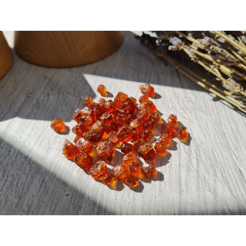 Đá thô tự nhiên Orange Garnet dùng thanh tẩy, làm handmade, reiki healing...