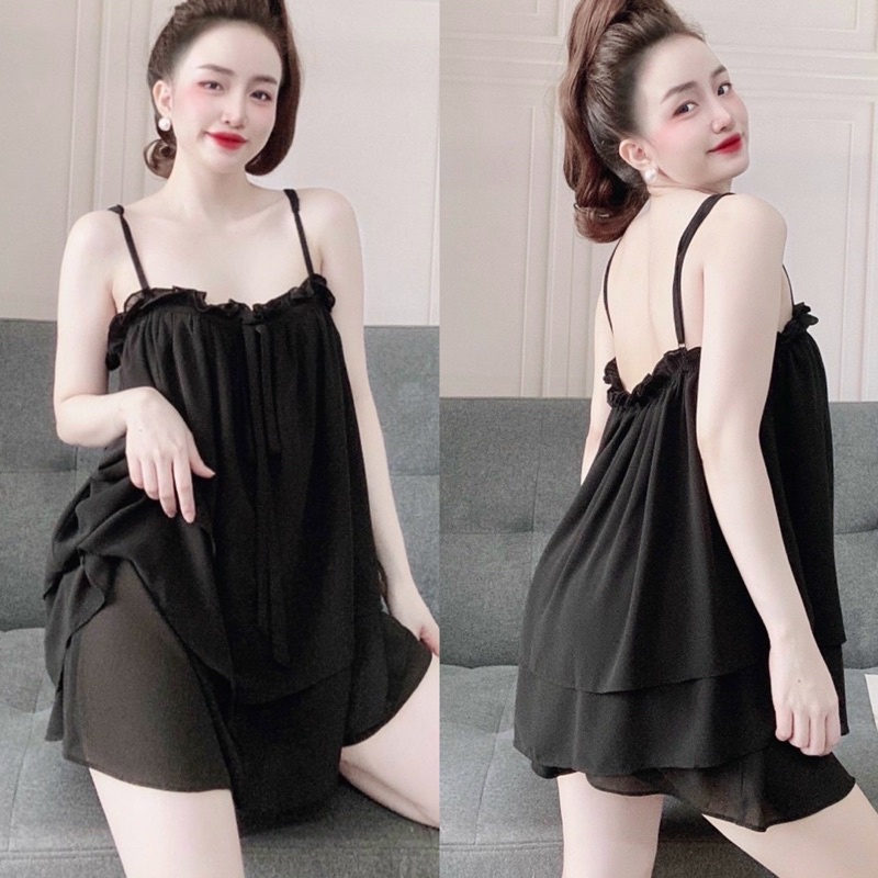 Đồ bộ nữ 2 dây sexy quyến rũ Lụa bigsize dưới 72kg mặc thoải mái - hở lưng phối ren cao cấp 🚨 | BigBuy360 - bigbuy360.vn