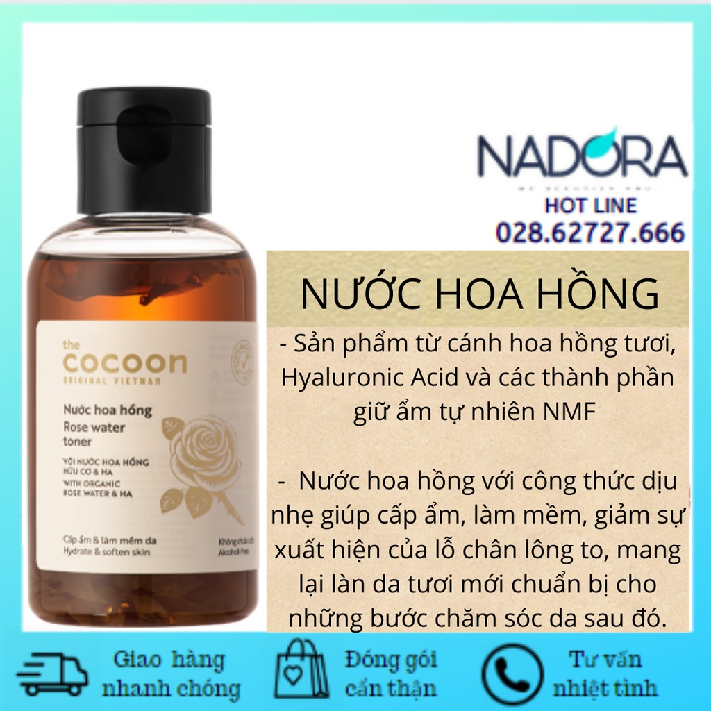 Nước Hoa Hống Cocoon Rose Water Toner (140ml)