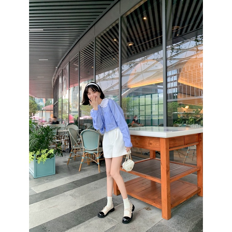 Mary JANES Giày Da Lộn Màu Be &amp; Khaki Không Hộp