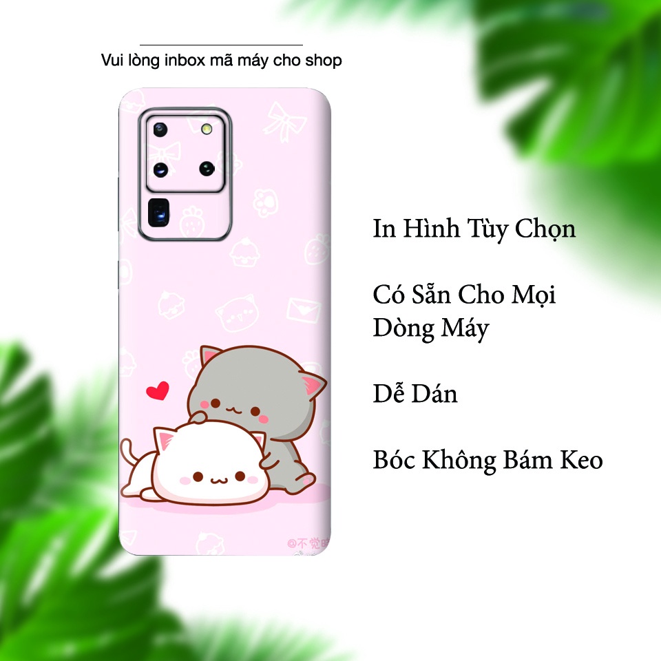 Miếng Dán Skin Điện Thoại In Hình Mèo Béo 2 Cho Ip 6/ 7/ 8/ X/ XS/ 11/ 11 Pro Max Và Các Dòng Máy Android