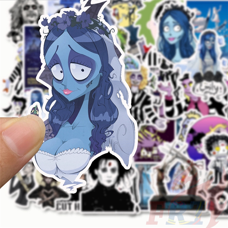 ❉ Tim Burton Classical Movie - Series 01 Edward Scissorhands Corpse Bride Stickers ❉ 50Pcs/Set DIY Fashion Waterproof Doodle Decals Stickers