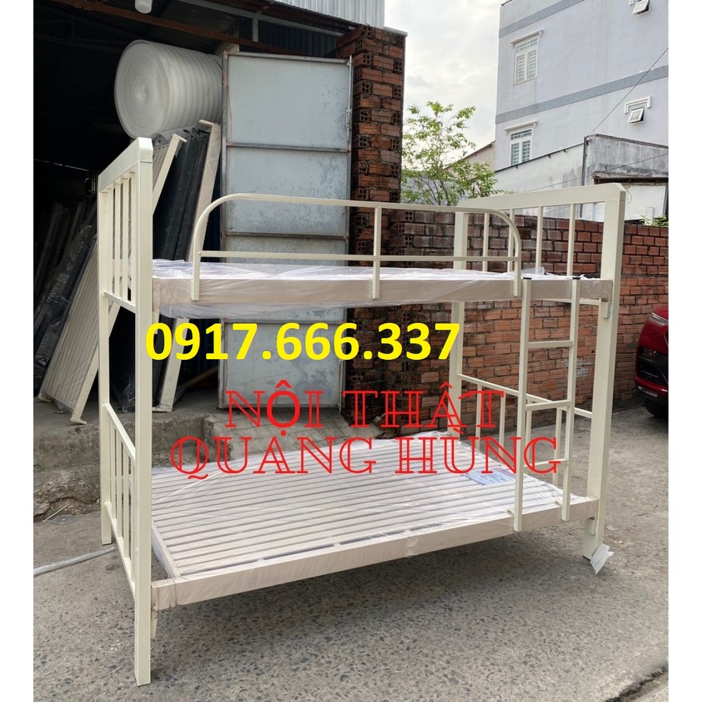 Giường tầng 1m/1m sắt hộp vuông cao  cấp 4x8 giá rẻ