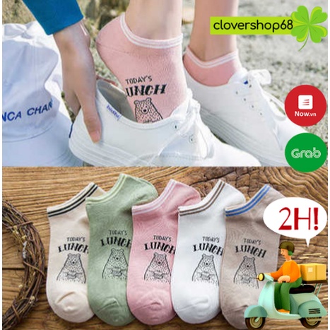 Tất nữ ngắn cổ hình gấu xinh