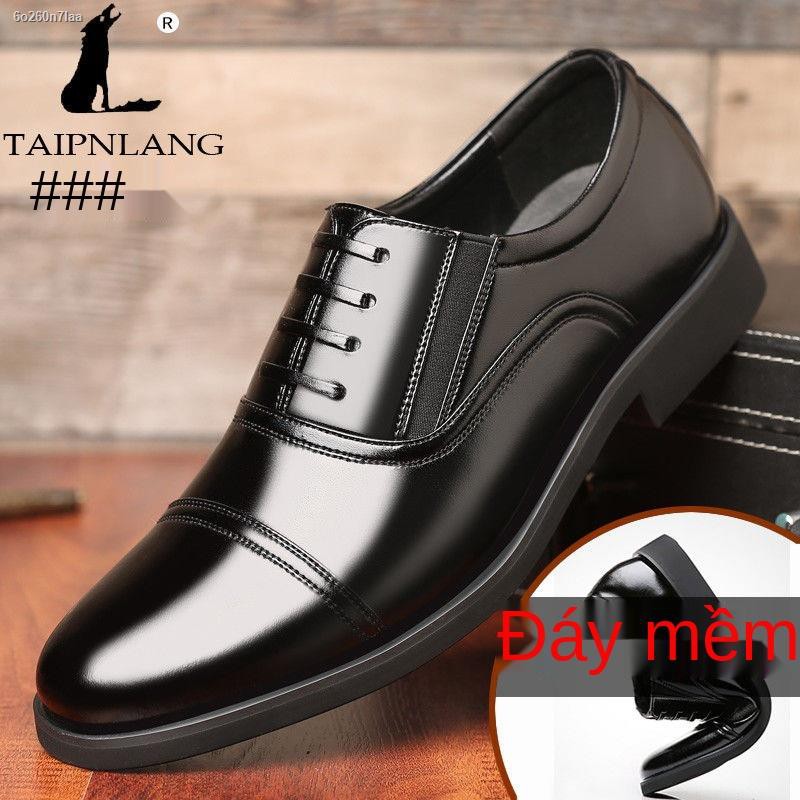 Taiping Wolf giày nam đế thấp cao cấp giả ren-up ba mũi kinh doanh bình thường