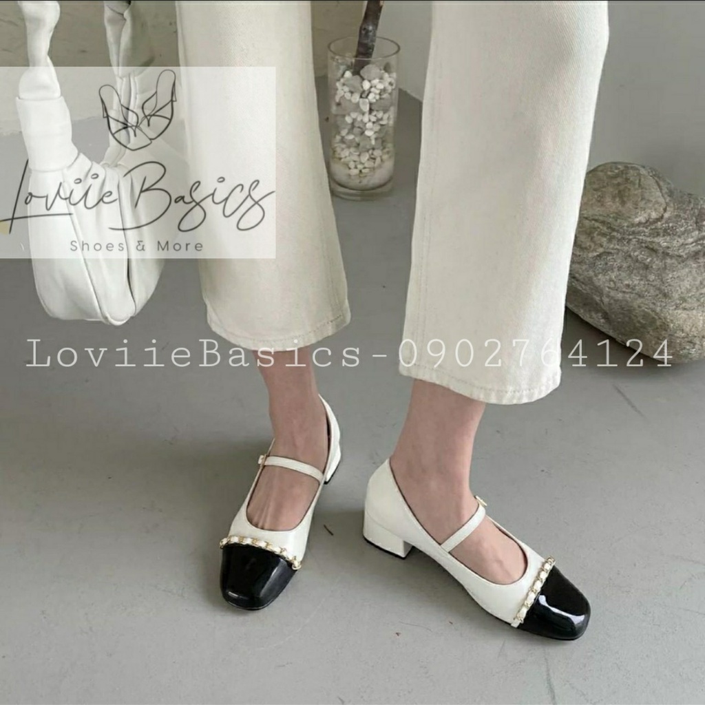 SỤC NỮ LOVIIE BASICS - GIÀY CAO GÓT MŨI TRÒN QUAI NGANG - G220312