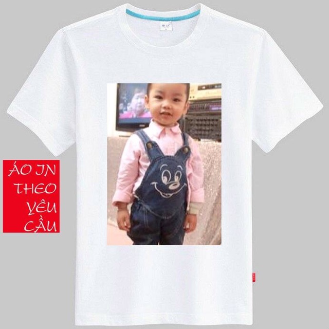 Nhận in ảnh vào áo, chất cotton co giãn mềm mịn và mát