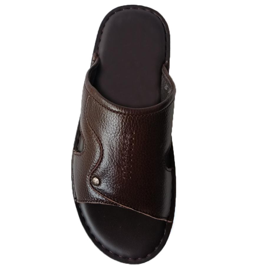 Dép Nam Quai Ngang 💖𝐅𝐑𝐄𝐄𝐒𝐇𝐈𝐏💖 HKT Shop Da Bò Thật Cao Cấp Bảo Hành 12 Tháng