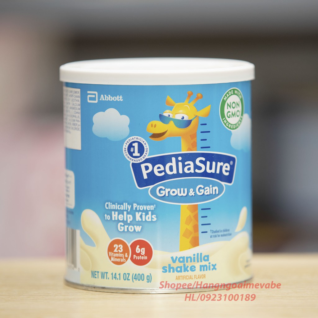 SỮA BỘT PEDIASURE GROW &amp; GAIN 400GR HOA KỲ [Date 6/2022]