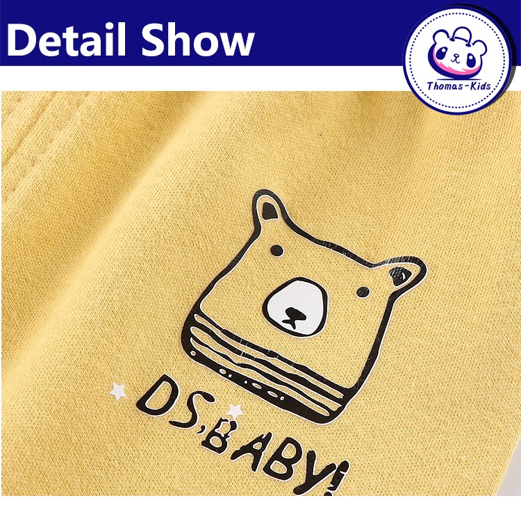 Quần ống rộng Màu Trơn Bằng Cotton Mềm Mại Cho Bé Trai 1-6 Tuổi