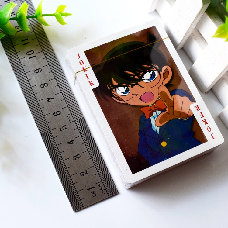 Bộ thẻ bài in hình Edogawa Conan Có Ran Mori 54 lá khác nhau bộ tú bài tây anime manga chibi xinh xắn thẻ bài mưu trí