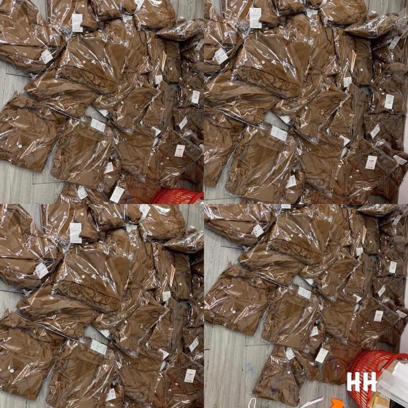 Váy đầm thô trơn nâu viền bèo chất đẹp L1 | BigBuy360 - bigbuy360.vn