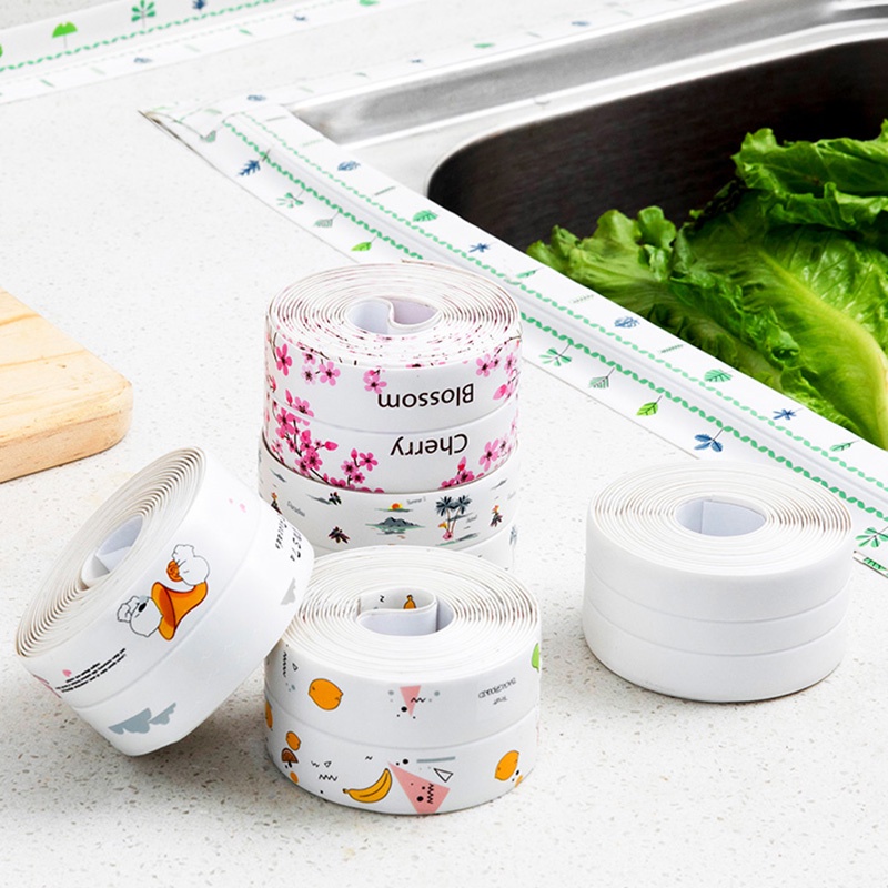 Cuộn Băng Keo PVC Dán Viền Bồn Rửa Chén / Nhà Bếp / Phòng Khách Chống Ẩm Không Thấm Nước