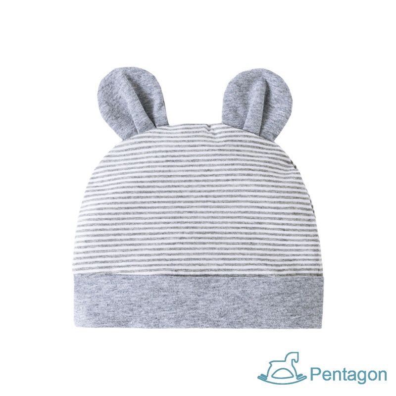 Bộ 3 Món Áo Liền Quần Tay Ngắn + Quần Short + Nón In Hình Voi Dễ Thương Cho Bé Sơ Sinh