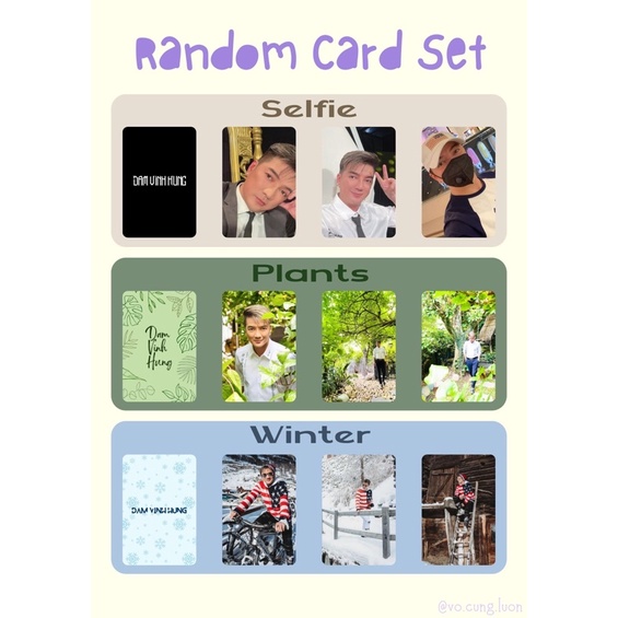 Random Card Set Đàm Vĩnh Hưng cực hott (đọc mô tả trước khi mua nhen:33)
