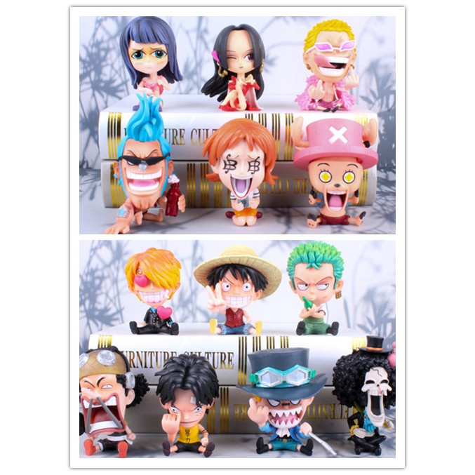 Mô Hình Nhân Vật Luffy / Roronoa Zoro / Nami / Usopp / Sanji / Tony Chopper / Nico Robin / Franky / Jinbe Trong One Piece