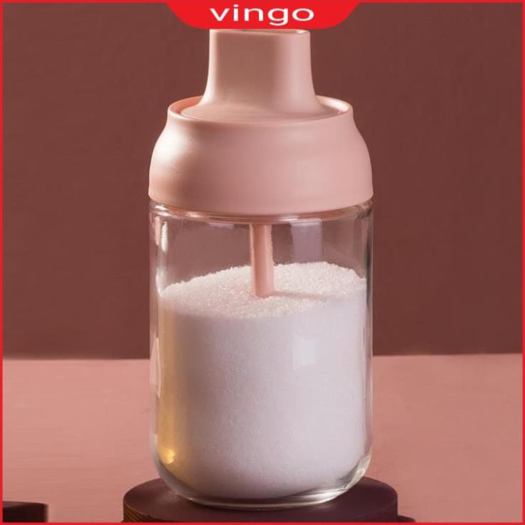 Lọ đựng gia vị thủy tinh 250ml chống nước chống ẩm, Hũ đựng gia vị kèm muỗm