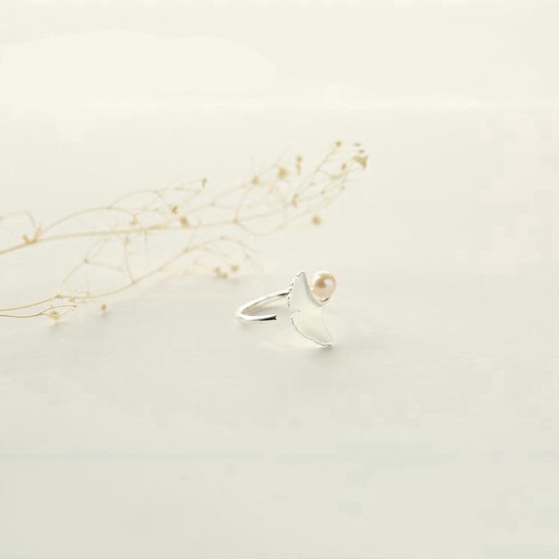 Nhẫn Đeo Tay Kim Loại Đính Ngọc Trai Giả Xinh Xắn Cho Nữ