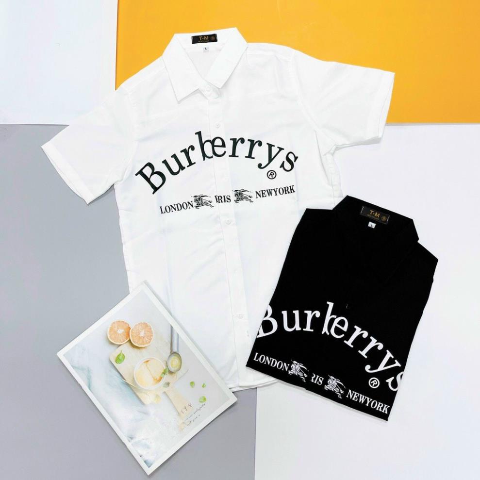 ÁO SƠ MI THÊU KATE LỤA BURBERRY PHONG CÁCH LỊCH LÃM DÀNH CHO NAM New