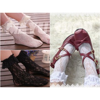 Tất Lolita Tất ren cổ ngắn Sock