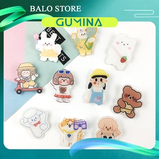Charm Balo Phụ kiện Cặp Sách 1 Sticker gài ghim cài Túi Ví trang trí - giao mẫu ngẫu nhiên - GUMINA