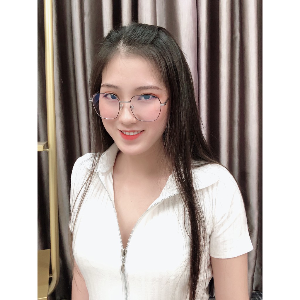 Gọng kính titanium 85010DB thời trang cao cấp nam nữ siêu nhẹ siêu bền OURESS