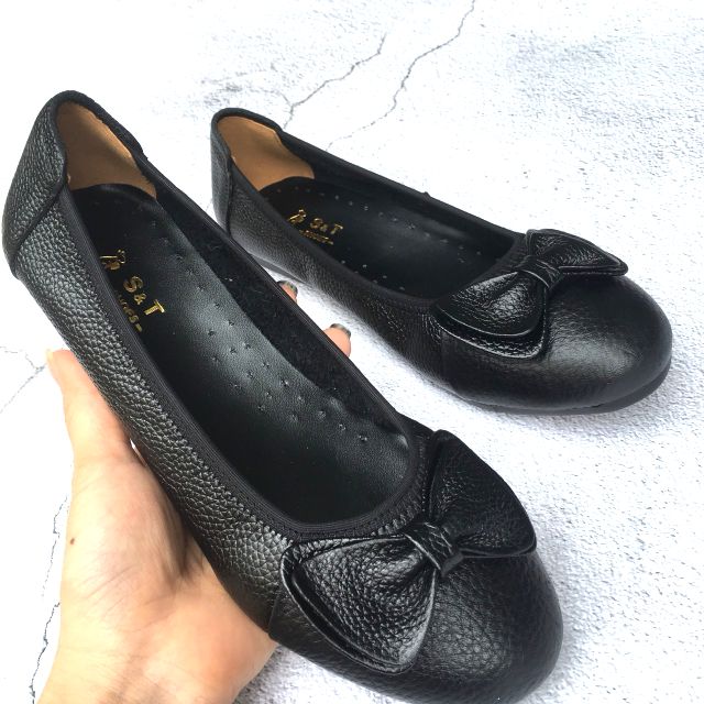 Giày nữ da bò thật đế bệt bảo hành da 1 năm | BigBuy360 - bigbuy360.vn