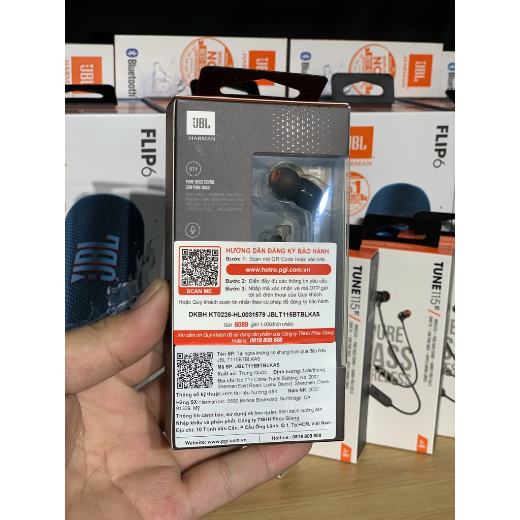 Tai nghe Bluetooth JBL Tune 115BT - Hàng chính hãng