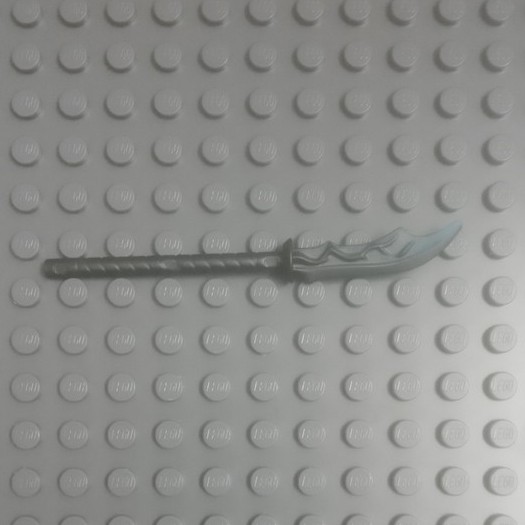 Lego Minifigure, Weapon Naginata with Trans-Light Blue Blade End Pattern