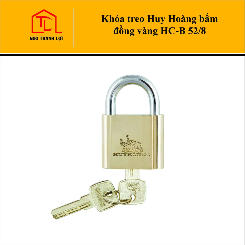 Khóa bấm không cần chìa Huy Hoàng HCB528 có bán tại Ngô Thành Lợi ship toàn quốc