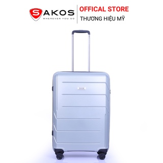 Vali kéo nhựa du lịch sakos linery z26 - size m / ký gửi - khóa tsa - nhựa pp