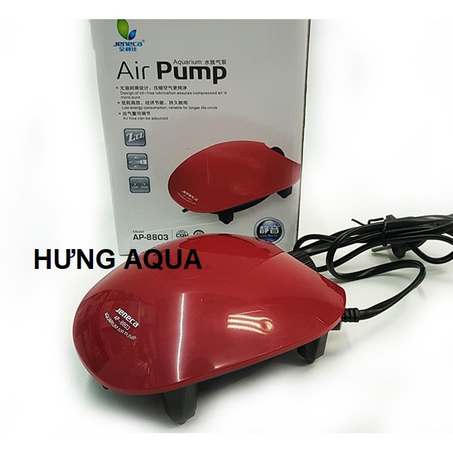 Máy Sủi Oxy bể cá Jeneca AP-8803/ 8804 / 8806 hàng cao cấp, chạy siêu êm tiết kiệm điện (chọn kèm phụ kiện)