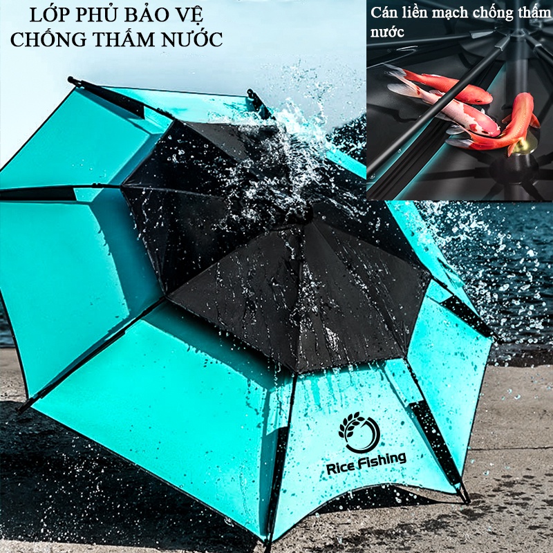 Ô Câu Cá Rice Fishing - Ô Dù Dã Ngoại Phủ 5 Lớp  VINYL MATERIAL UPF 50+ Cách Nhiệt Chống Nắng, Chống Thấm Cực Tốt KK-44