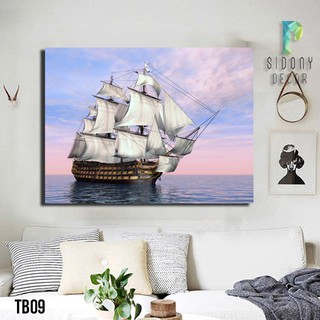 Tranh thuyền buồm biển cả treo tường mẫu 09