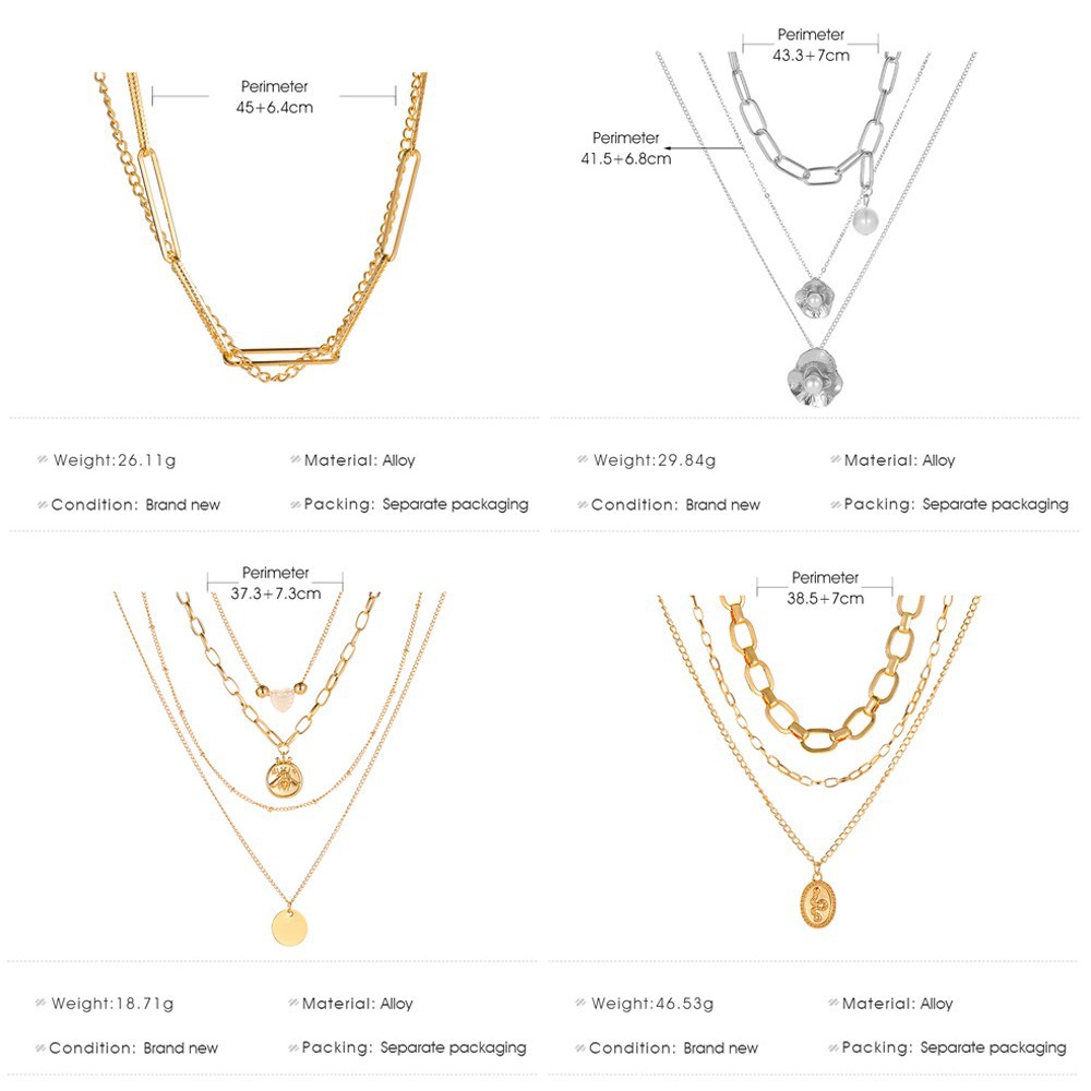 Dây chuyền nhiều lớp thanh lịch cho nữ