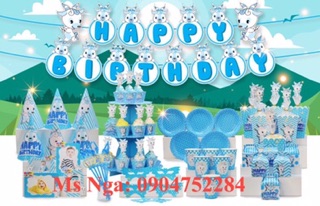 Đồ trang trí sinh nhật bé(72 món)