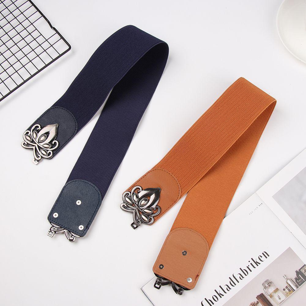 ✣Hs✣ Thắt Lưng Co Giãn Khóa Kim Loại Nhiều Màu Sắc Thanh Lịch Dành Cho Nữ