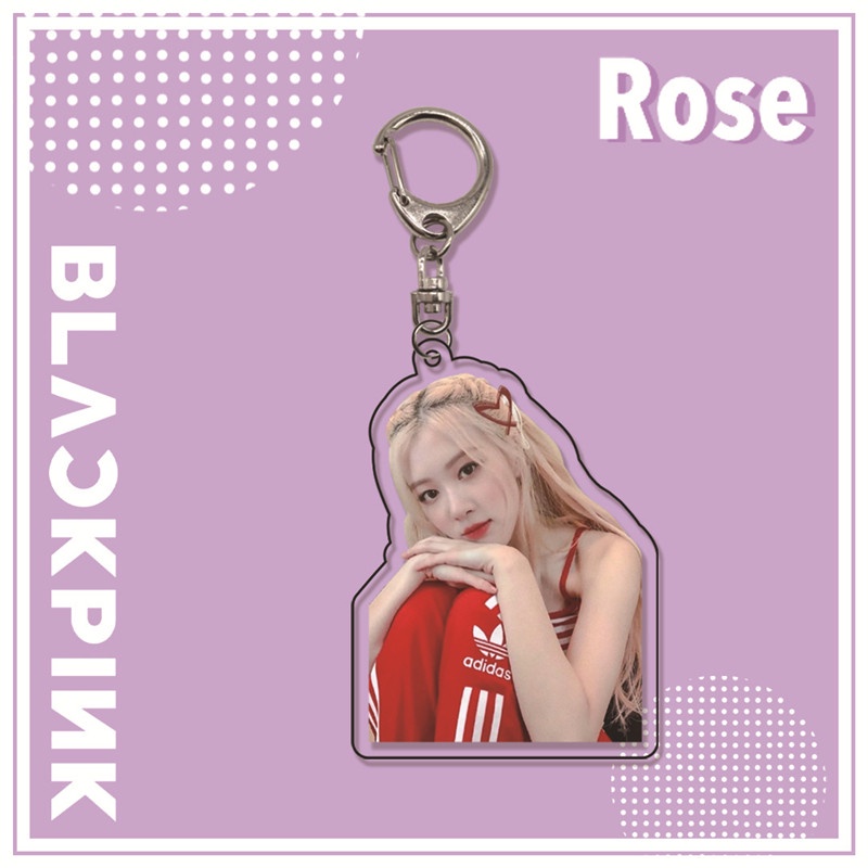 Móc khóa hai mặt acrylic in hình Rosé BLACKPINK