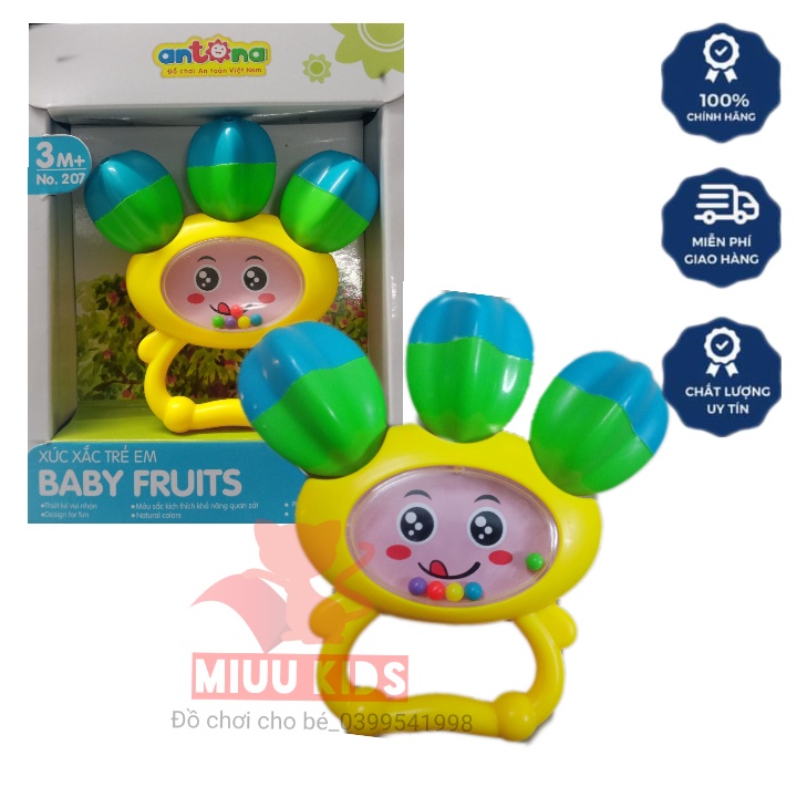 Đồ Chơi Sơ Sinh Lục Lạc Xúc Xắc Qủa Khế Cho Bé